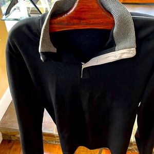 HUGO BOSS XXL BLACK BUTTON SWEATSHIRT
